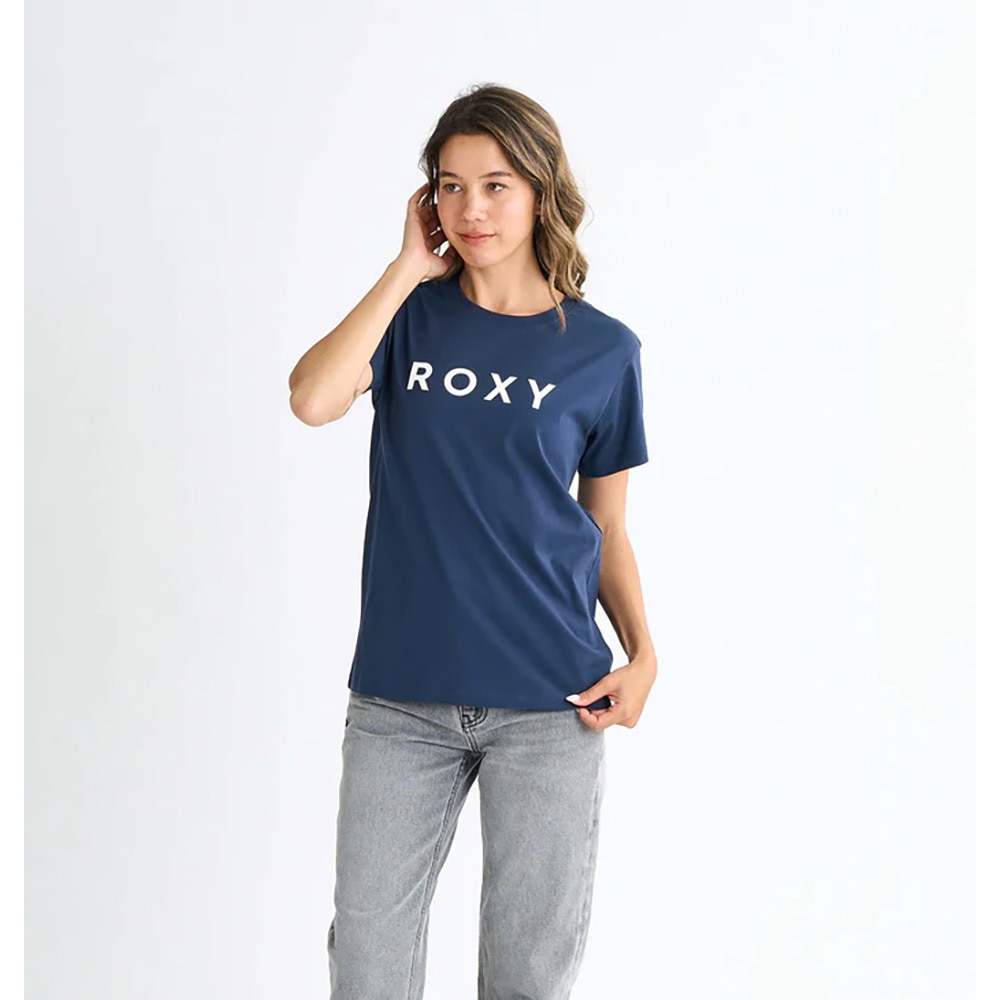 ロキシー（ROXY）（レディース）SPORTS 半袖Tシャツ ロゴ 25SPRST251098NVY