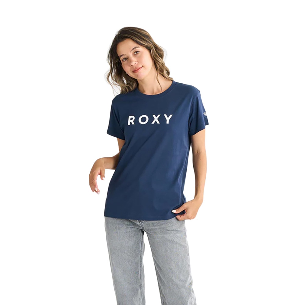 ロキシー（ROXY）（レディース）SPORTS 半袖Tシャツ ロゴ 25SPRST251098NVY