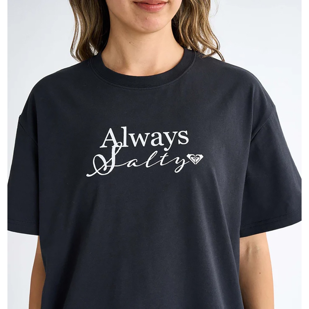 ロキシー（ROXY）（レディース）ALWAYS SALTY 半袖Tシャツ 25SPRST251101BLK 接触冷感 オーバーサイズ 暑さ対策