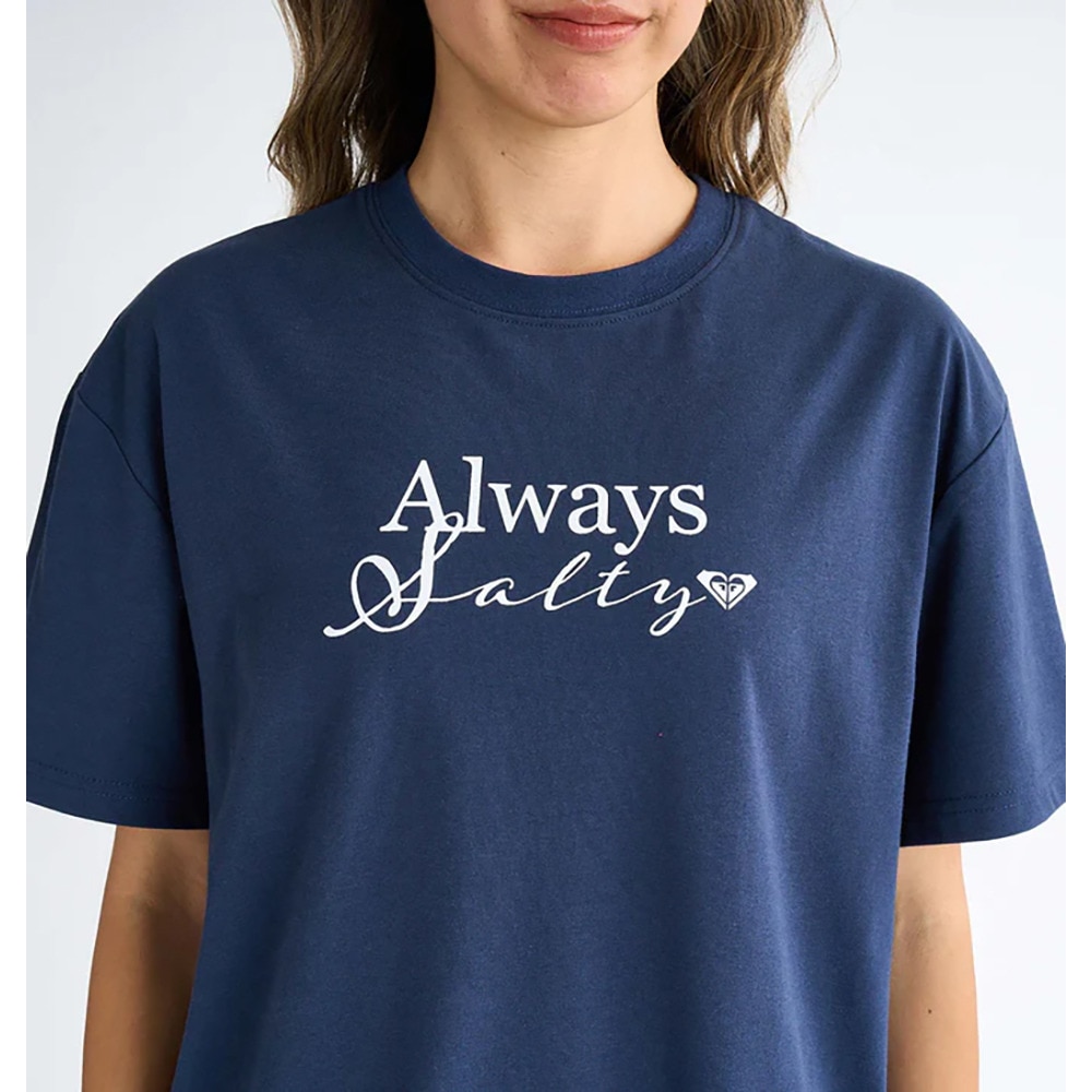 ロキシー（ROXY）（レディース）ALWAYS SALTY 半袖Tシャツ 25SPRST251101NVY 接触冷感 オーバーサイズ 暑さ対策