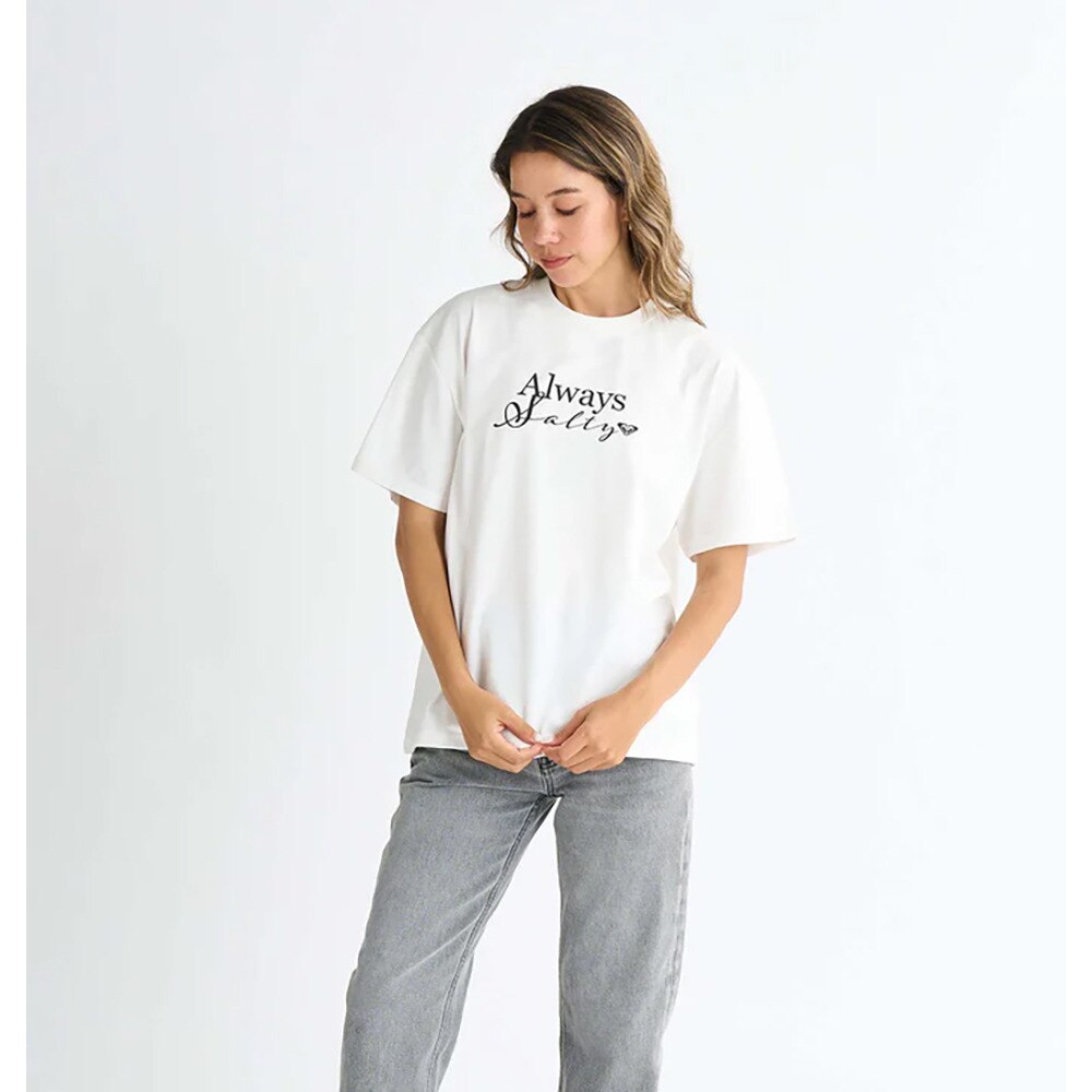 ロキシー（ROXY）（レディース）ALWAYS SALTY 半袖Tシャツ 25SPRST251101WHT 接触冷感 オーバーサイズ 暑さ対策