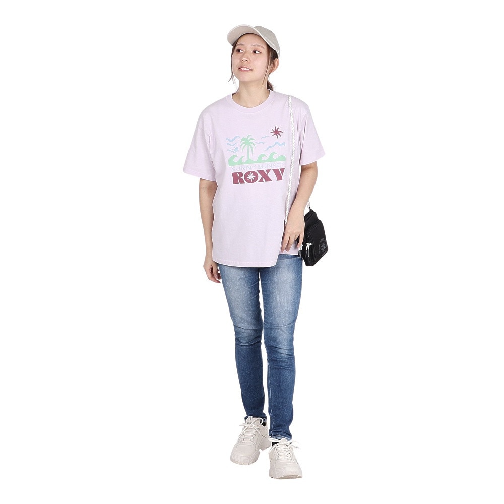 ロキシー（ROXY）（レディース）サニーサンセット 半袖Tシャツ 25SPRST251602YPNK