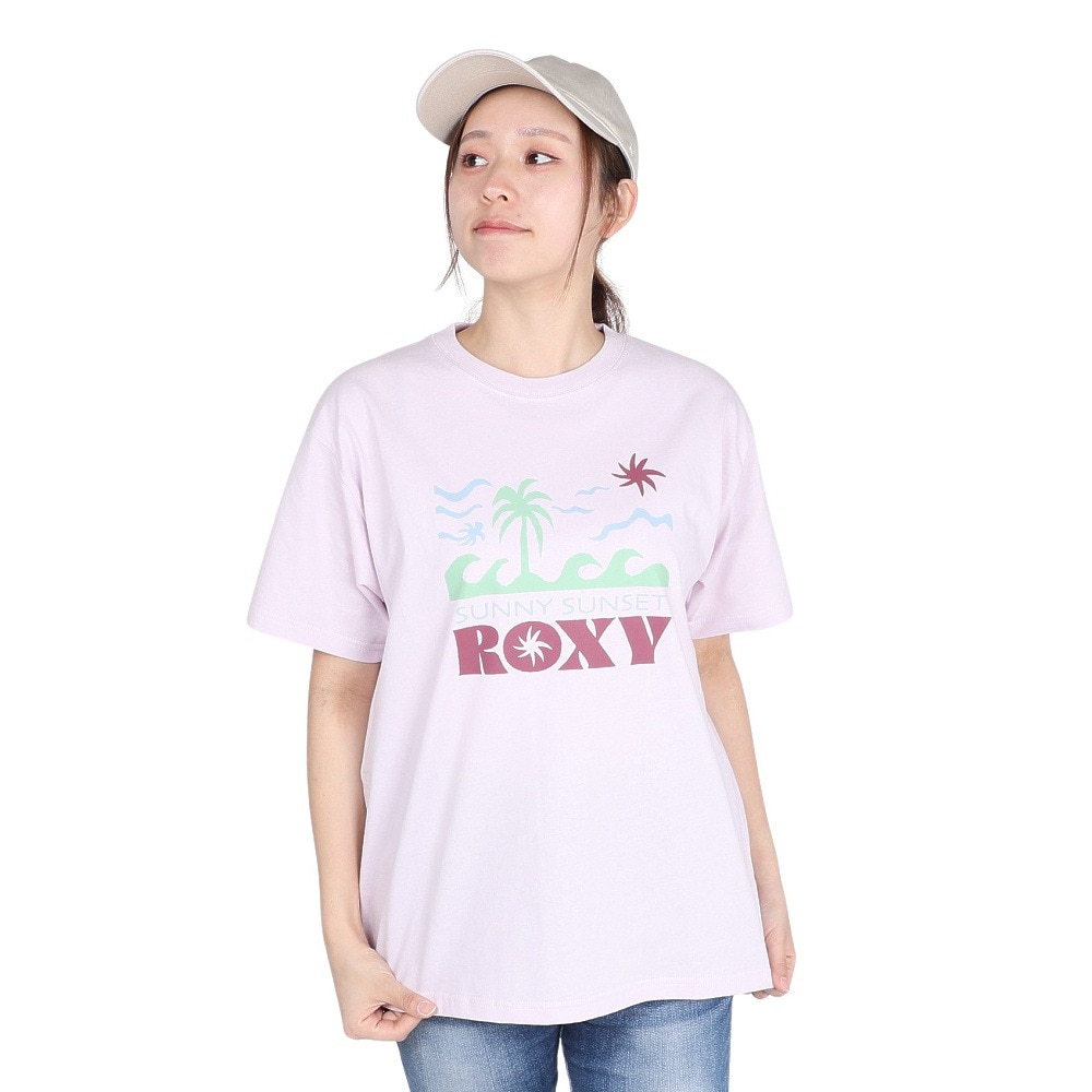 ロキシー（ROXY）（レディース）サニーサンセット 半袖Tシャツ 25SPRST251602YPNK