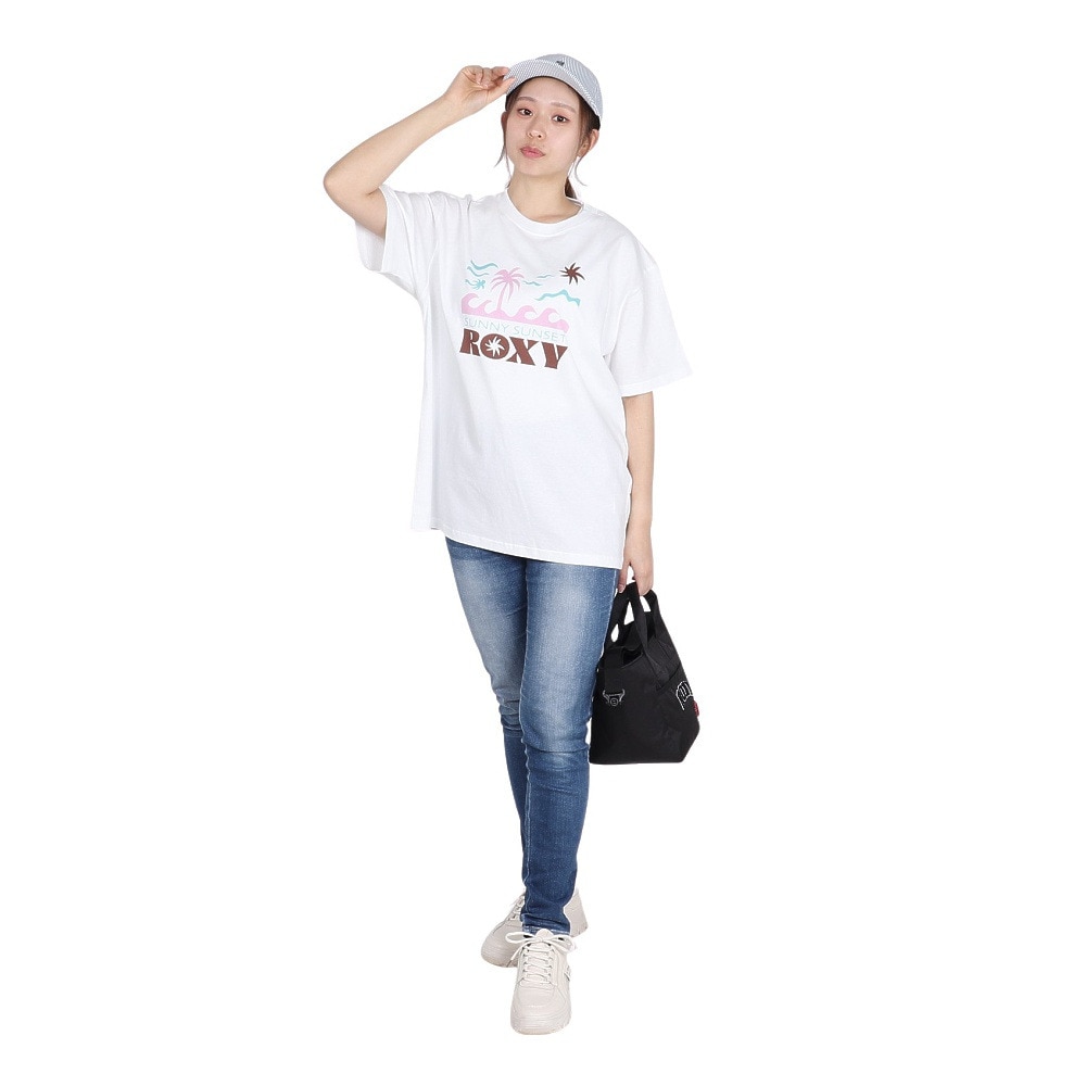 ロキシー（ROXY）（レディース）サニーサンセット 半袖Tシャツ 25SPRST251602YWHT