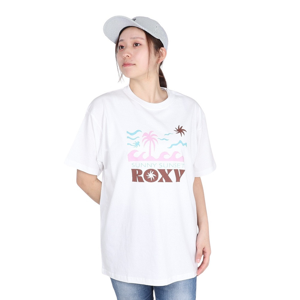 ロキシー（ROXY）（レディース）サニーサンセット 半袖Tシャツ 25SPRST251602YWHT