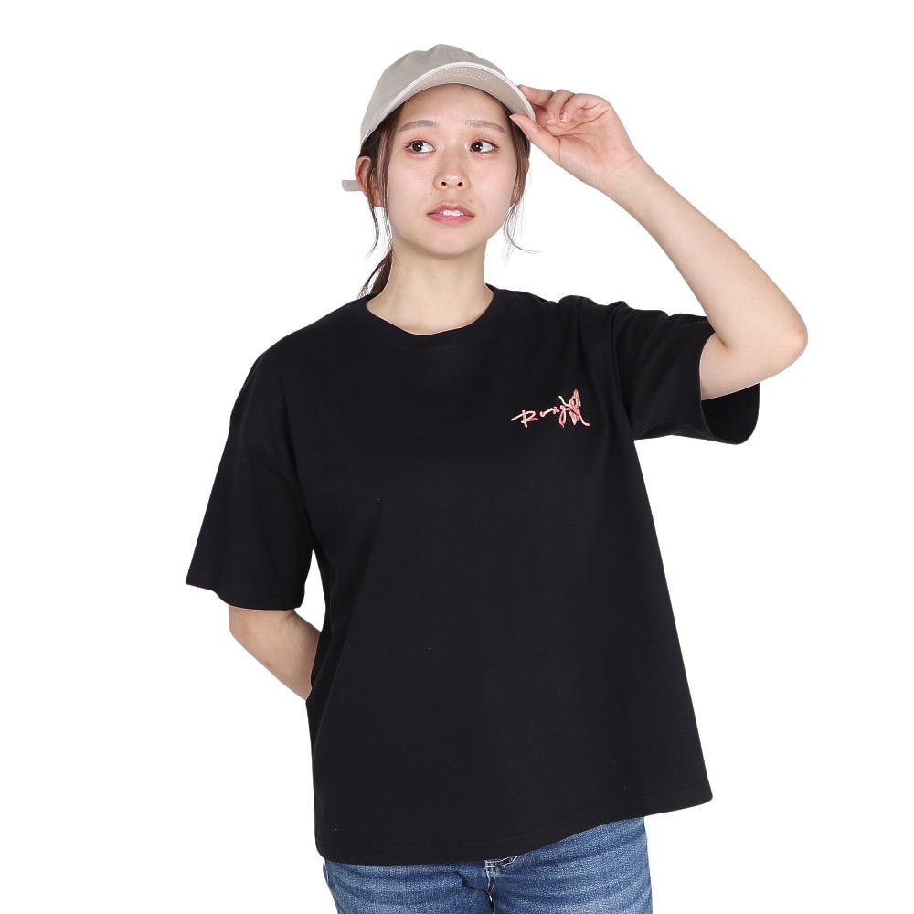ロキシー（ROXY）（レディース）ORFUL EMBROIDERY 半袖Tシャツ 25SPRST251603YBLK