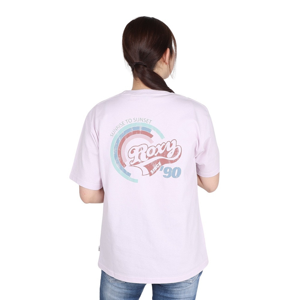 ロキシー（ROXY）（レディース）レトロレインボー 半袖Tシャツ 25SPRST251609YPNK