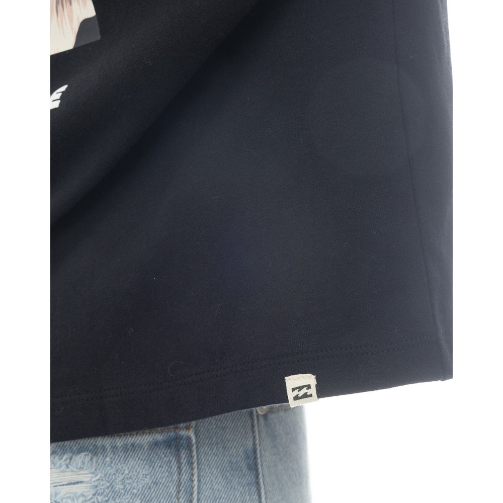 ビラボン（BILLABONG）（レディース）SQUARELOGO CROPPED 半袖Tシャツ BF013205 BLK