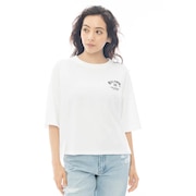 (レディース)SQUARE LOGO LOOSE CROPPED 半袖Tシャツ BF013205 WHT
