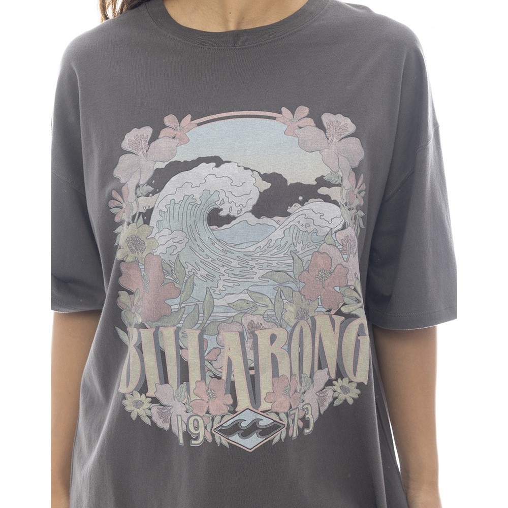 ビラボン（BILLABONG）（レディース）グラフィックプリント ルーズ半袖Tシャツ BF013211 OFB