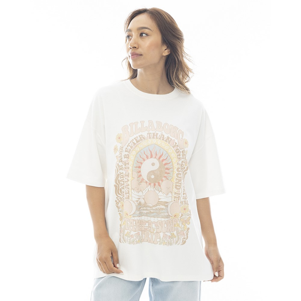 (レディース)グラフィックプリント ルーズ半袖Tシャツ BF013211 SCS