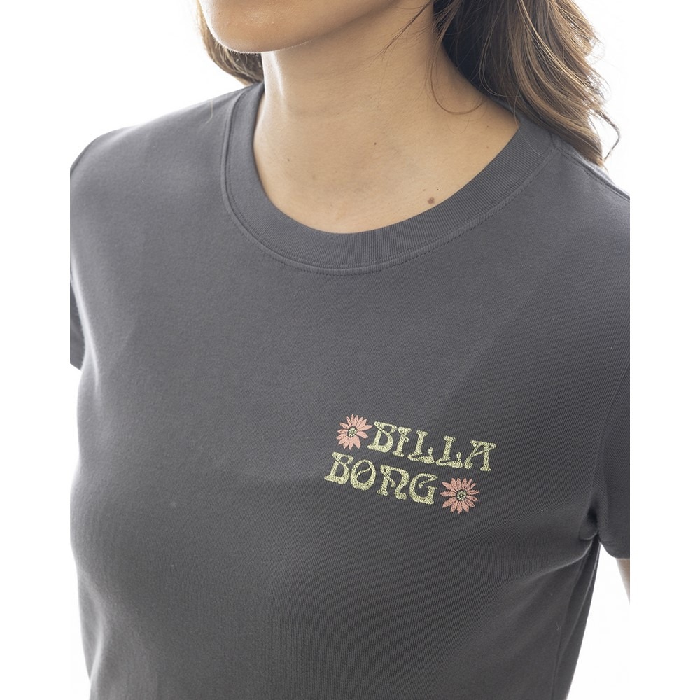 ビラボン（BILLABONG）（レディース）GRAPHIC BABY FIT クロップド丈半袖Tシャツ BF013215 OFB