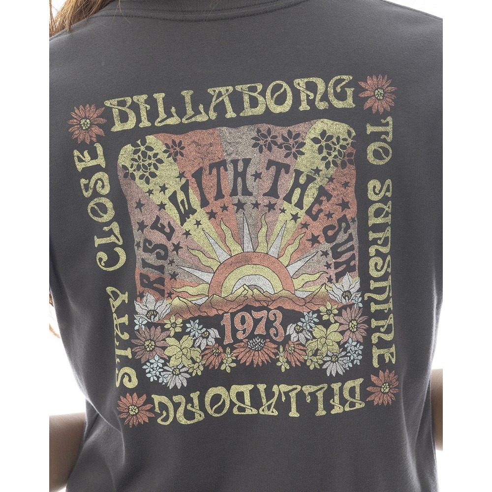 ビラボン（BILLABONG）（レディース）GRAPHIC BABY FIT クロップド丈半袖Tシャツ BF013215 OFB