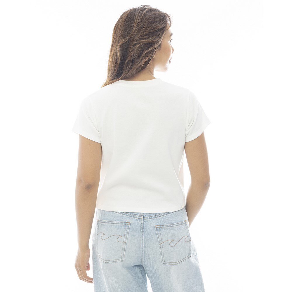 ビラボン（BILLABONG）（レディース）GRAPHIC BABY FIT クロップド丈半袖Tシャツ BF013215 SCS