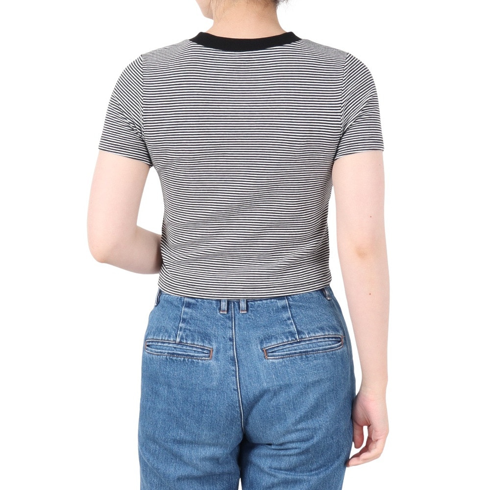 ハーレー（HURLEY）（レディース）リブ ニット 半袖Tシャツ WSS2320004-BKWH
