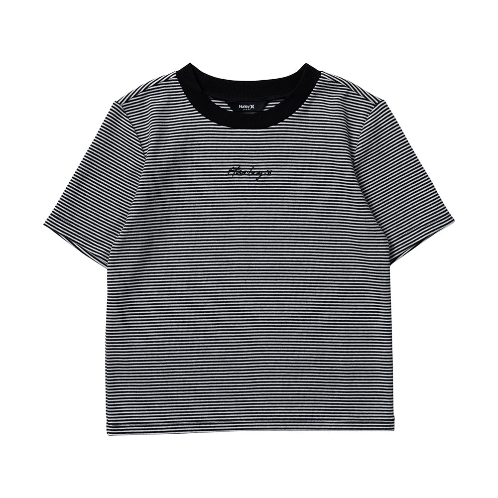 ハーレー（HURLEY）（レディース）リブ ニット 半袖Tシャツ WSS2320004-BKWH