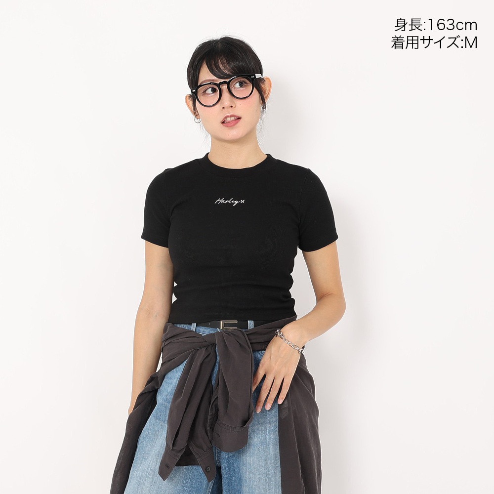 ハーレー（HURLEY）（レディース）半袖Tシャツ レディース RIB ニット WSS2320004-BLK