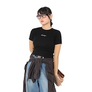 (レディース)半袖Tシャツ レディース RIB ニット WSS2320004-BLK
