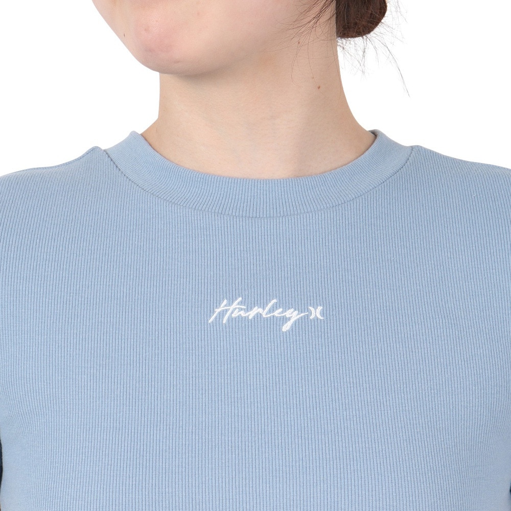 ハーレー（HURLEY）（レディース）リブ ニット 半袖Tシャツ WSS2320004-DBLE