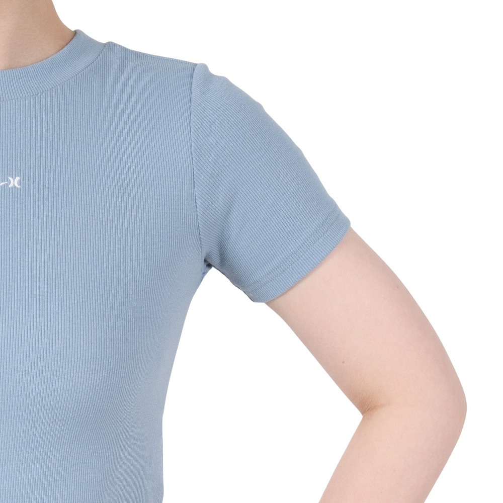 ハーレー（HURLEY）（レディース）リブ ニット 半袖Tシャツ WSS2320004-DBLE