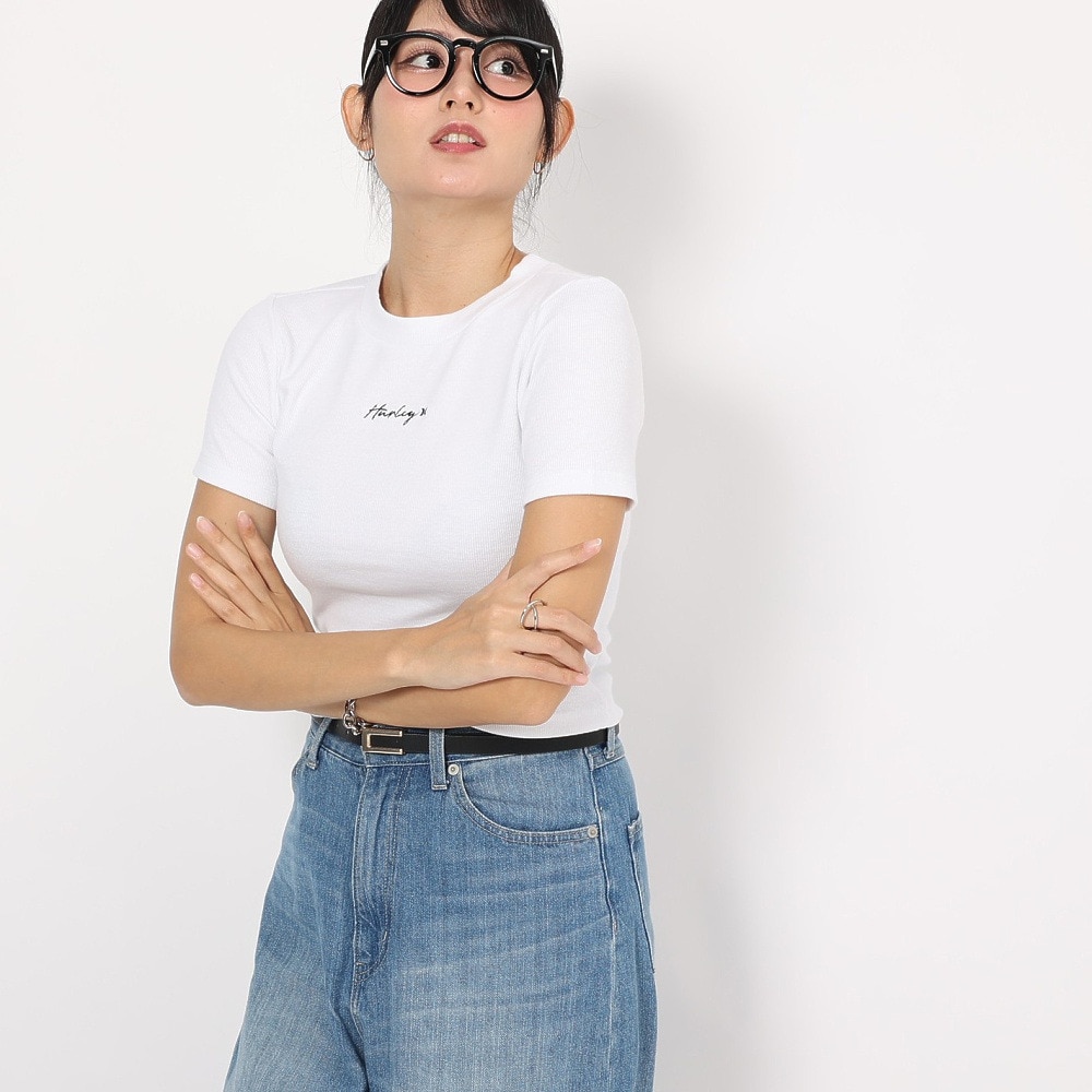 ハーレー（HURLEY）（レディース）半袖Tシャツ レディース RIB ニット WSS2320004-WHT