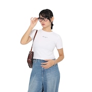 (レディース)半袖Tシャツ レディース RIB ニット WSS2320004-WHT