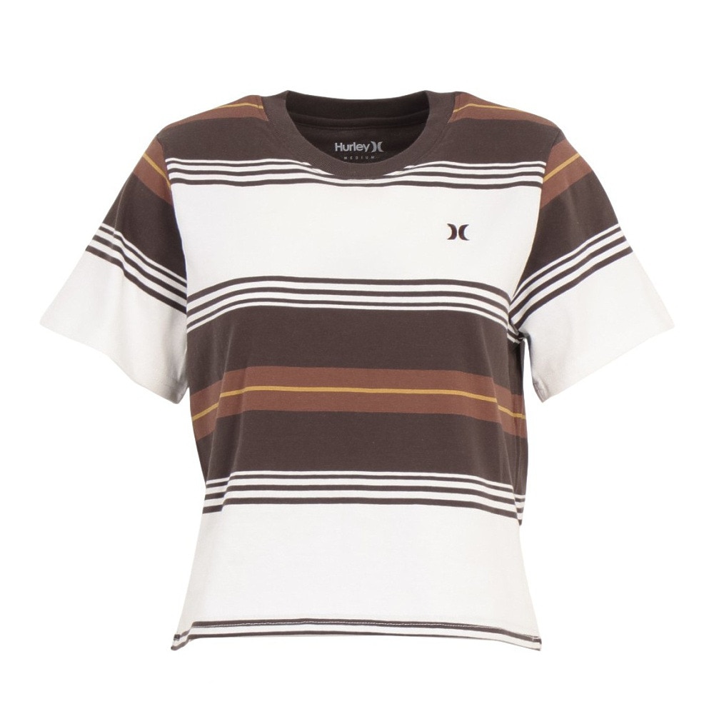 ハーレー（HURLEY）（レディース）CROP BORDER 半袖Tシャツ 24 WSS2320043-BRW