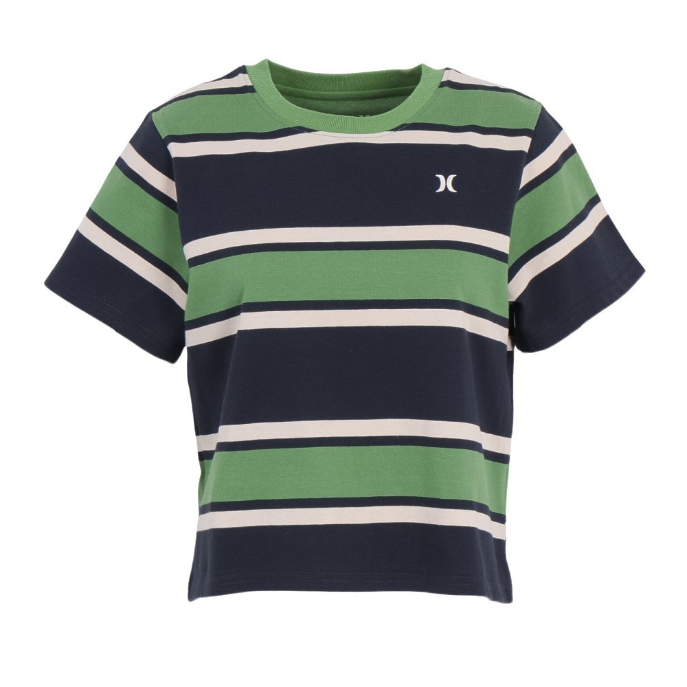 ハーレー（HURLEY）（レディース）CROP BORDER 半袖Tシャツ 24 WSS2320043-GRN