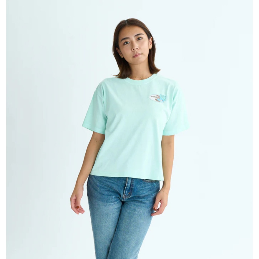 ロキシー（ROXY）（レディース）半袖Tシャツ ドロップショルダー ヘリテージロゴ HANGLOOSE 25SURST252042MIN