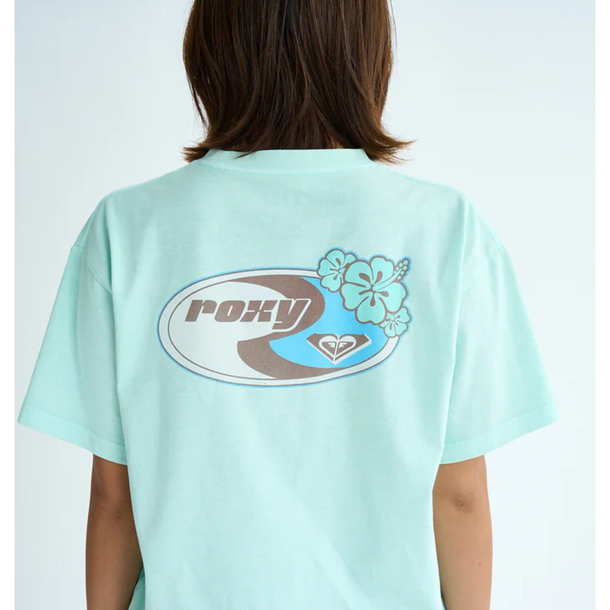 ロキシー（ROXY）（レディース）半袖Tシャツ ドロップショルダー ヘリテージロゴ HANGLOOSE 25SURST252042MIN