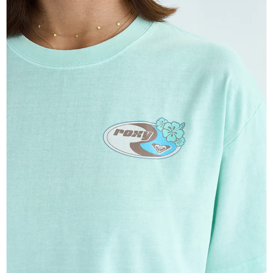 ロキシー（ROXY）（レディース）半袖Tシャツ ドロップショルダー ヘリテージロゴ HANGLOOSE 25SURST252042MIN