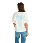 (レディース)半袖Tシャツ ドロップショルダー ヘリテージロゴ HANGLOOSE 25SURST252042NAT