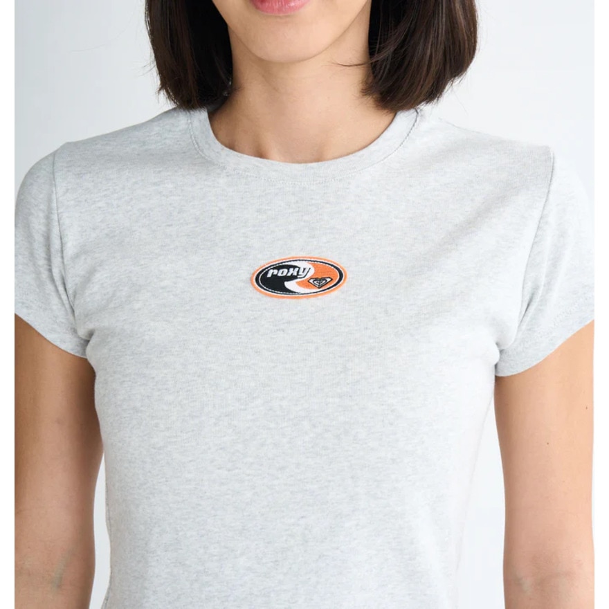 ロキシー（ROXY）（レディース）FUN & ALIVE 半袖Tシャツ ショート丈 チビT 丈短め ヘリテージロゴ 25SURST252058HER