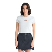 (レディース)FUN & ALIVE 半袖Tシャツ ショート丈 チビT 丈短め ヘリテージロゴ 25SURST252058HER