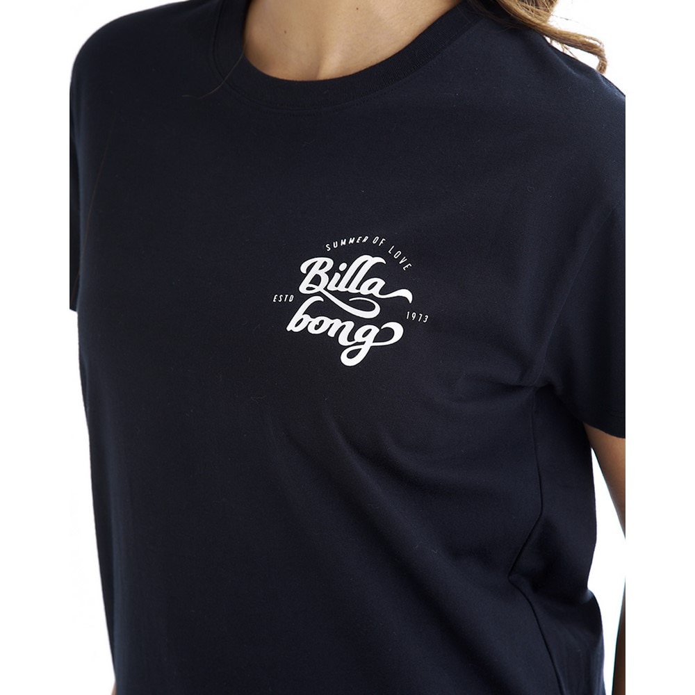 ビラボン（BILLABONG）（レディース）スクエア ロゴ BOYFIT 半袖Tシャツ BF01C201 BLK