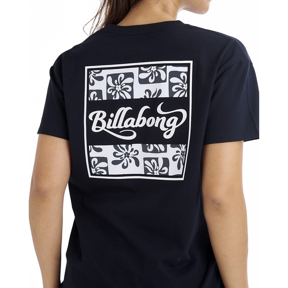 ビラボン（BILLABONG）（レディース）スクエア ロゴ BOYFIT 半袖Tシャツ BF01C201 BLK