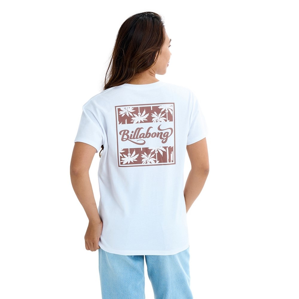 ビラボン（BILLABONG）（レディース）スクエア ロゴ BOYFIT 半袖Tシャツ BF01C201 NUT