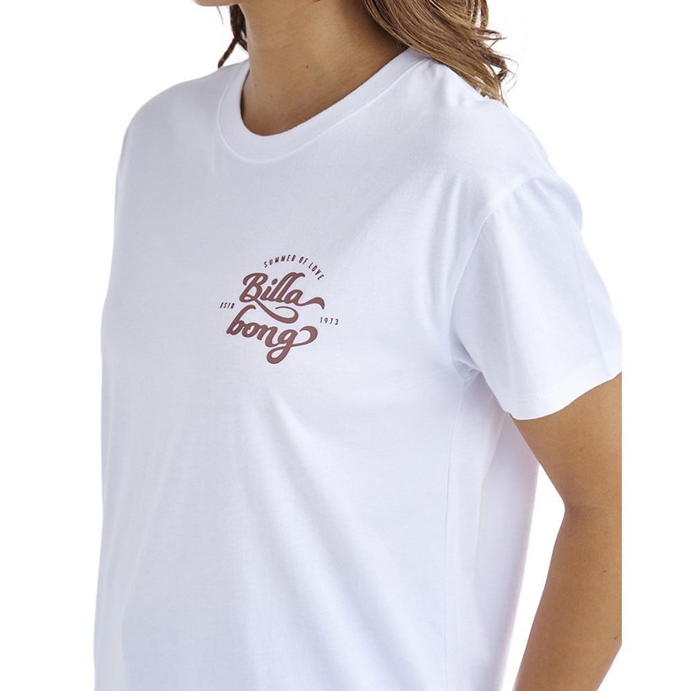 ビラボン（BILLABONG）（レディース）スクエア ロゴ BOYFIT 半袖Tシャツ BF01C201 NUT