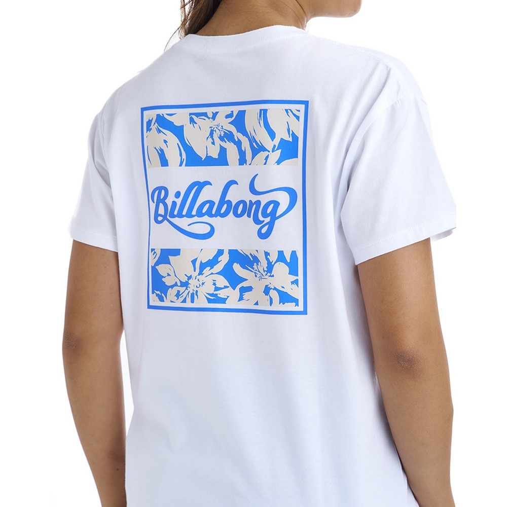 ビラボン（BILLABONG）（レディース）スクエア ロゴ BOYFIT 半袖Tシャツ BF01C201 WHT