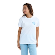 (レディース)スクエア ロゴ BOYFIT 半袖Tシャツ BF01C201 WHT