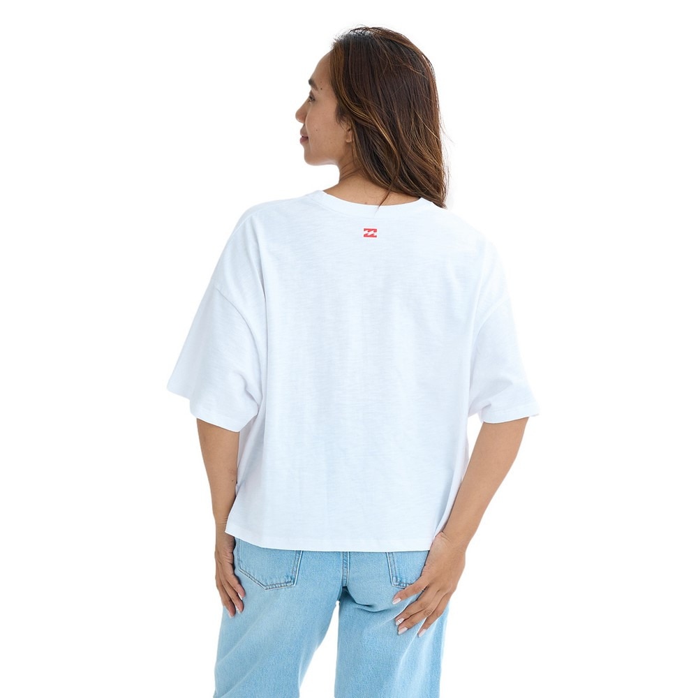 ビラボン（BILLABONG）（レディース）SURF WIDE クロップド半袖Tシャツ BF01C204 WHT