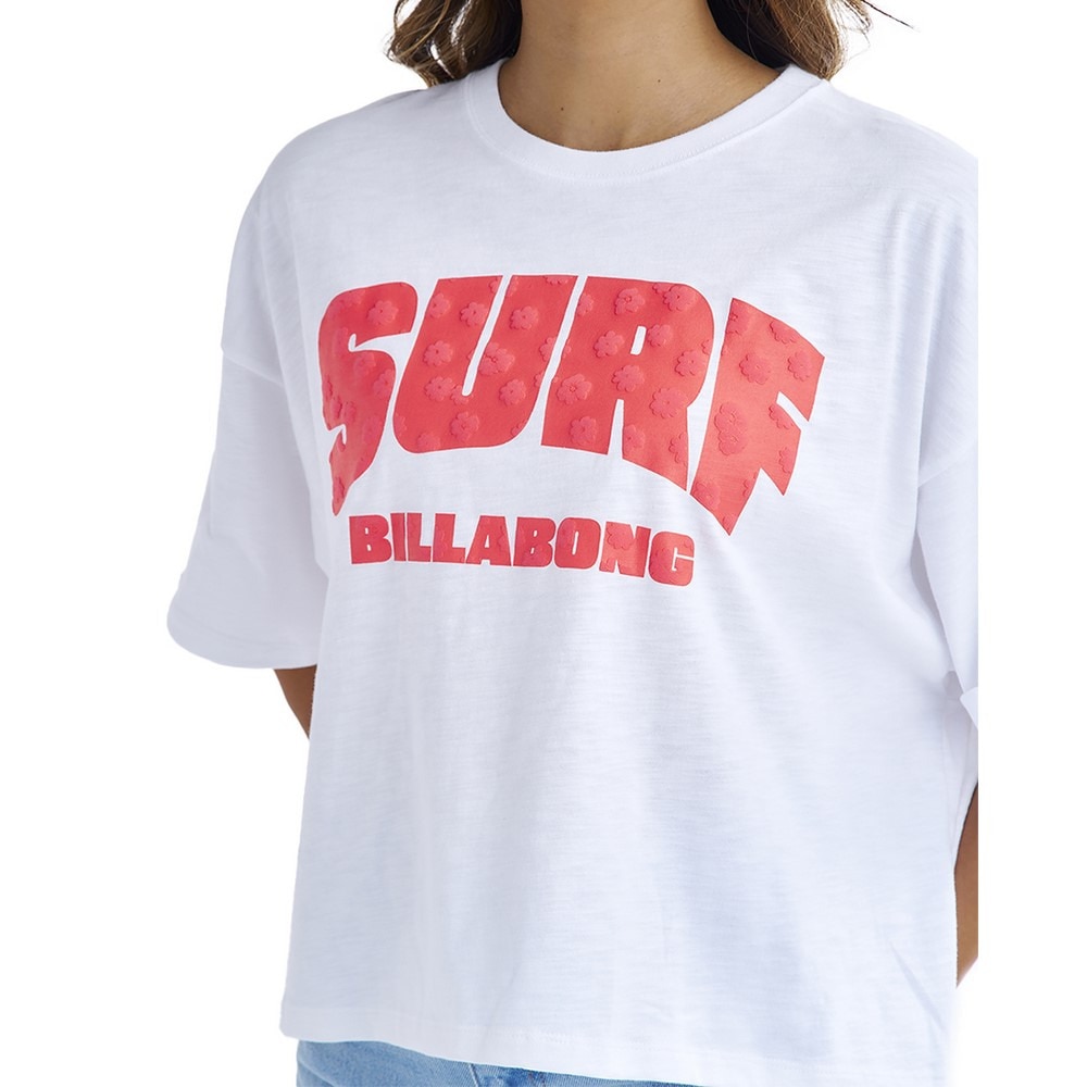 ビラボン（BILLABONG）（レディース）SURF WIDE クロップド半袖Tシャツ BF01C204 WHT