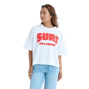 (レディース)SURF WIDE クロップド半袖Tシャツ BF01C204 WHT