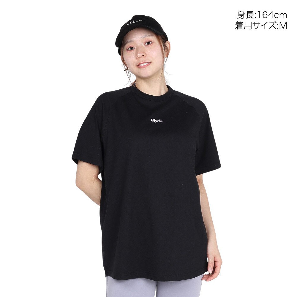 スライド（SLYDE）（レディース）ロゴ 半袖 ラグラン Tシャツ SL2025SSL-APP002BLK