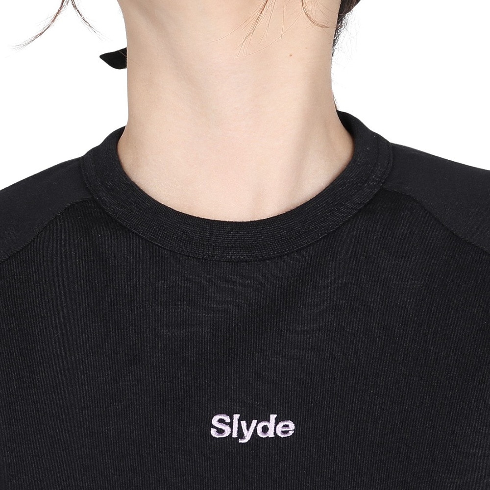 スライド（SLYDE）（レディース）ロゴ 半袖 ラグラン Tシャツ SL2025SSL-APP002BLK