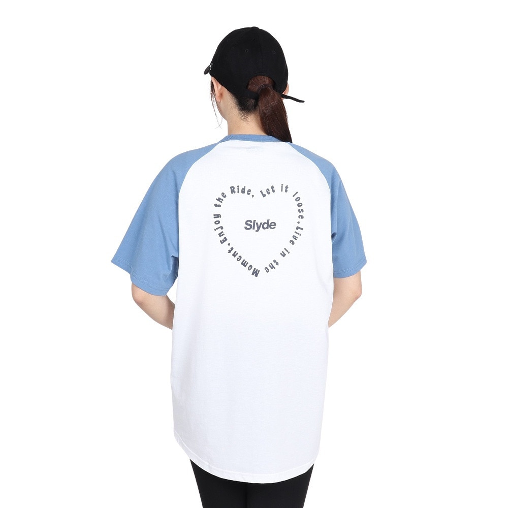 スライド（SLYDE）（レディース）ロゴ 半袖 ラグラン Tシャツ SL2025SSL-APP002BLU
