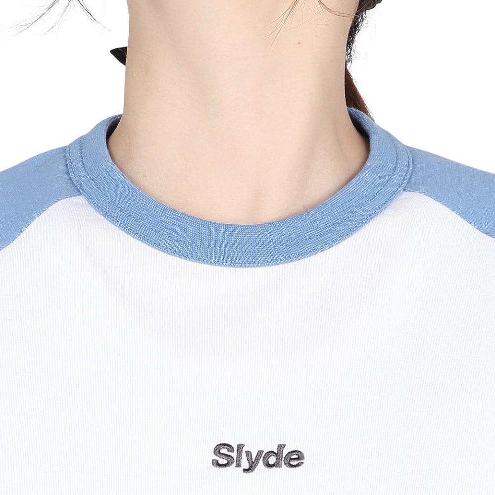 スライド（SLYDE）（レディース）ロゴ 半袖 ラグラン Tシャツ SL2025SSL-APP002BLU