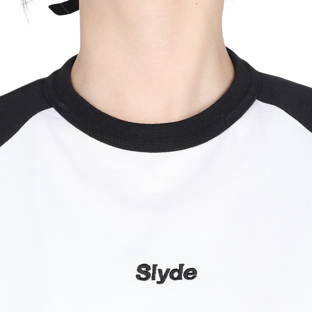 スライド（SLYDE）（レディース）ロゴ 半袖 ラグラン Tシャツ SL2025SSL-APP002WHT