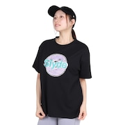 (レディース)ロゴ 半袖 スリット Tシャツ SL2025SSL-APP003BLK
