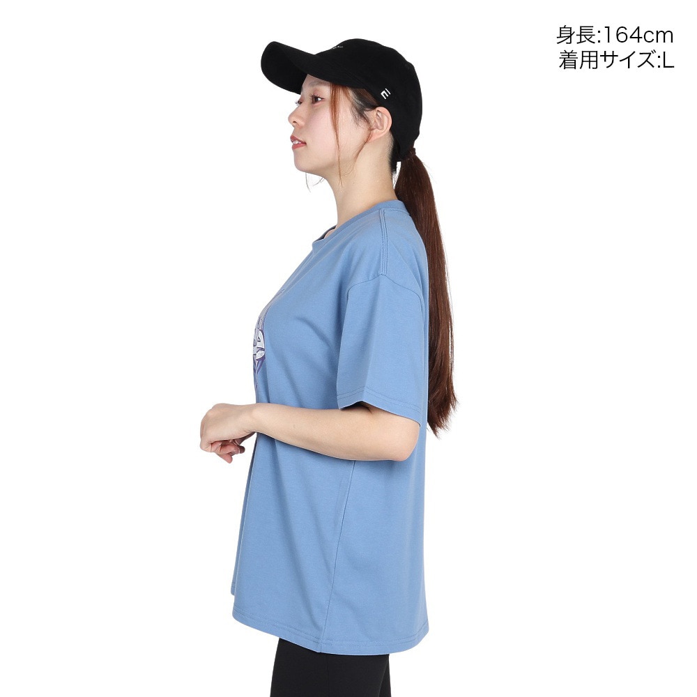 スライド（SLYDE）（レディース）ロゴ 半袖 スリット Tシャツ SL2025SSL-APP003BLU